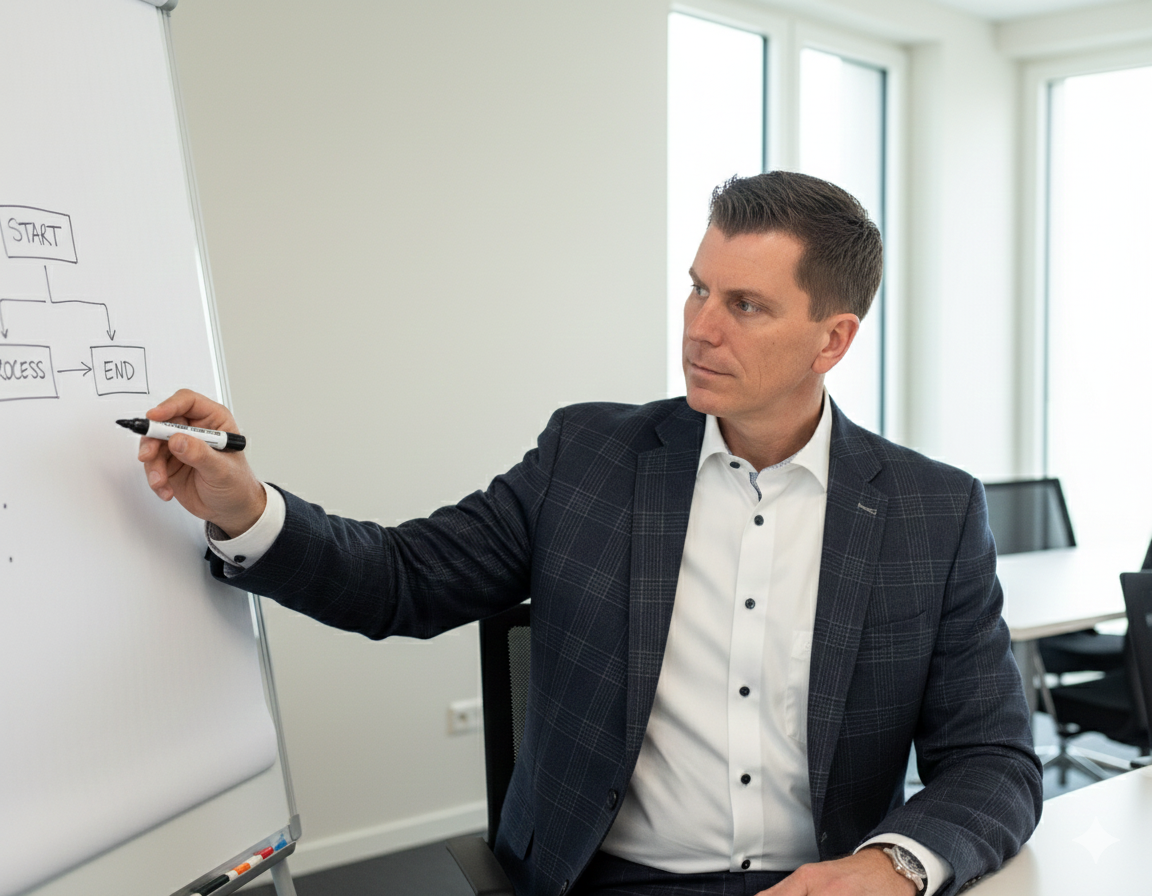 Stefan Schmidt am Whiteboard